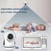Baby Monitor 4.3'' Screen - Built in 3500mAh Battery and No WiFi Need, 1000FT Long Range Baby Monitor with Camera with Auto Night Vision,Temperature, 2-Way Talk, 8 Lullabies