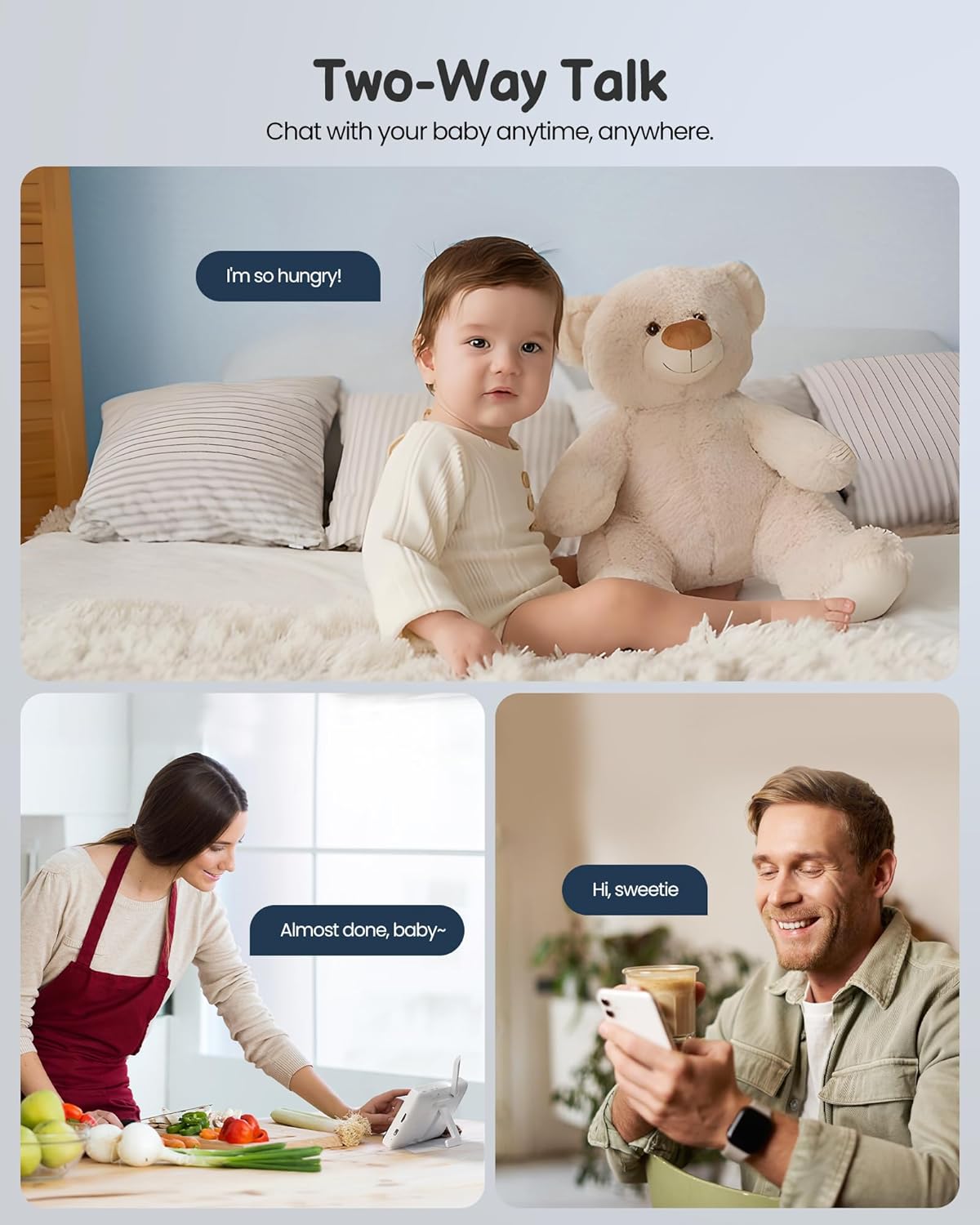 71l-e52WfL._AC_SL1500_.jpg Baby Monitor with Camera and Audio WiFi/No WiFi: Baby Monitor WiFi Smartphone APP Control NightVision 4.3' Screen Smart Video Baby Monitor with Remote PTZ 2-Way Talk Motion & Cry Alert(Only 2.4G WiFi)