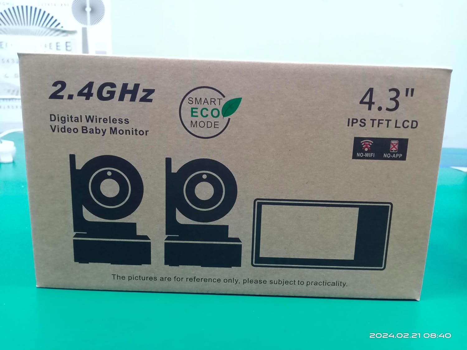 Baby Monitor with 2 Cameras and Audio, 4.3'' IPS Split-Screen Monitor with 29-Hour Battery, 1000ft Range Pan-Tilt-Zoom Video Baby Monitor No WiFi, 2X Zoom