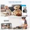 ieGeek Baby Monitor with 2K HD Resolution, Pan-Tilt-Zoom Video Baby Monitor Camera, 5'' LCD Screen & App Control, Night Vision, Cry and Motion Detection, Temp & Humidity Sensor, Two Way Audio, VOX