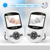 ANMEATE Video Baby Monitor with Digital Camera, Digital 2.4Ghz Wireless Video Monitor with Temperature Monitor, 960ft Transmission Range, 2-Way Talk, Night Vision, High Capacity Battery（1 Camera）