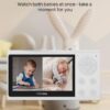 Video Baby Monitor with Camera and Audio, 2K Baby Monitor WiFi Smartphone with Night Vision, Pan-Tilt-Zoom via 4.3" Screen and APP, Cry/Motion Detection, 2-Way Audio (White 2pcs)