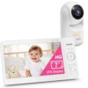 VTech Upgraded 7" Baby Monitor, Advanced HQ Max, Pan Tilt Zoom Video Baby Monitor with Camera and Audio, IPS Screen, Touch Control Multi-Color Night Light, 2-Way Talk, Lullabies, No WiFi