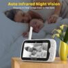 Baby Monitor with Camera and Audio, 1080P Baby Monitor No WiFi, 5'' LCD Screen, Night Vision, 1000ft Long Range, VOX, 8 Lullabies, 2-Way Talk, and Remote Pan Tilt Zoom