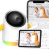 71vitIJeYDL._AC_SL1500_.jpg Baby Monitor with Camera and Audio WiFi/No WiFi: Baby Monitor WiFi Smartphone APP Control NightVision 4.3' Screen Smart Video Baby Monitor with Remote PTZ 2-Way Talk Motion & Cry Alert(Only 2.4G WiFi)