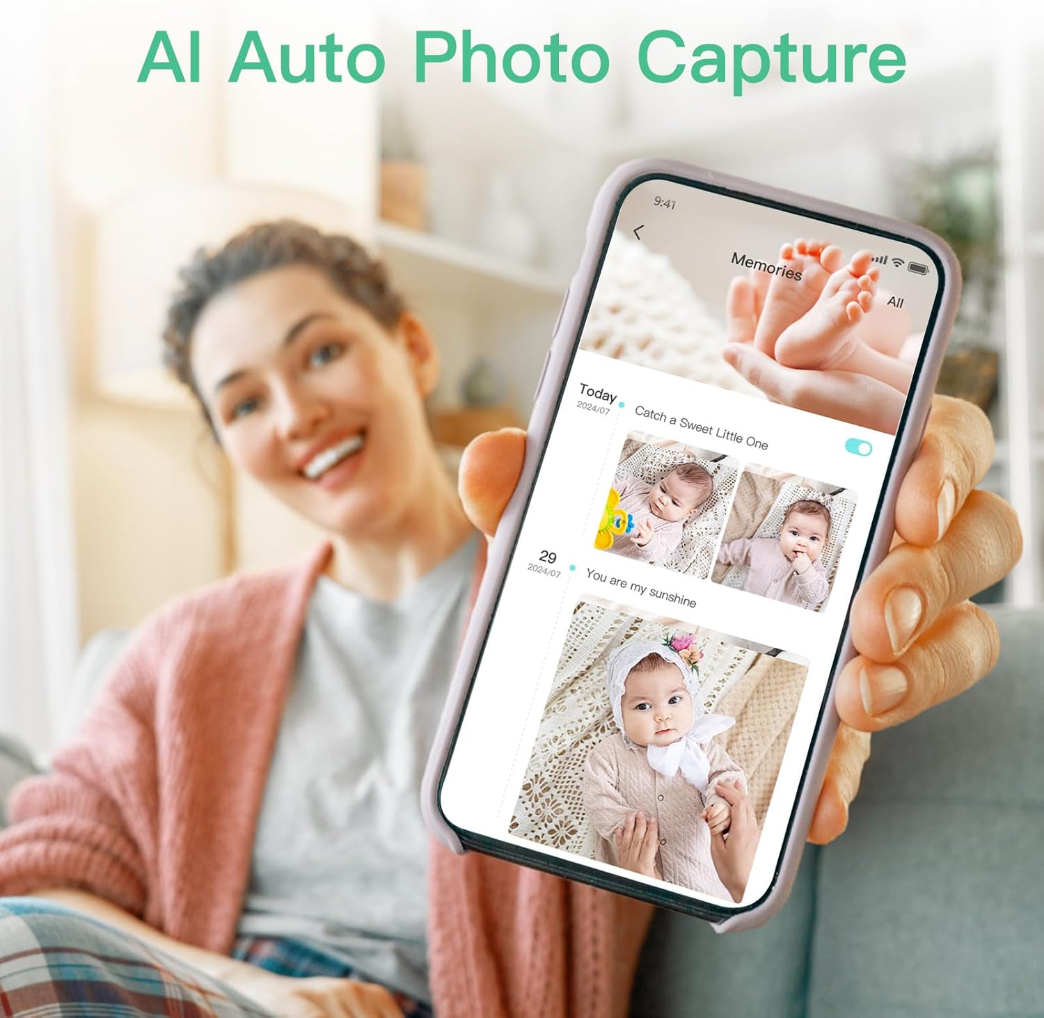 Smart Video Baby Monitor,2.8inch Display,1080p Camera,1500ft Long Range,WiFi On/Off Switch,Night Vision,Feeding Clock,Temperature Detection,2-Way Talk,Free Smart Phone App