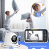 GoodBaby Baby Monitor with Camera and Audio - No WiFi, Remote Pan-Tilt-Zoom, Night Vision, Temperature Sensor, 2-Way Talk, 8 Lullabies, 30-Hour Battery Life，960ft Long Range