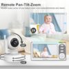 HelloBaby 4.3'' Video Baby Monitor with 30 Hours Battery, Remote Pan-Tilt-Zoom Baby Monitor No WiFi, Baby Monitor with Camera and Audio, Night Vision, ECO Mode, Two-way Talk, 8 Lullabies, 1000ft Range
