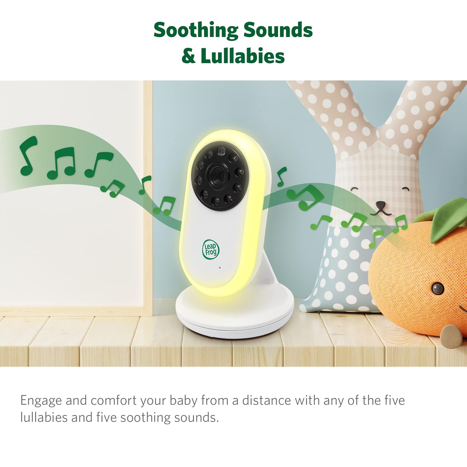 71yT3PykN6L._SL1500_.jpg LeapFrog LF2423 Baby Monitor, 2.8” Screen Video Monitor with Camera, 2-Way Audio, 1000ft Range, Night Vision, Soothing Lullabies, Temperature Sensor, Secure Transmission No WiFi