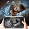 GoodBaby Baby Monitor with Camera and Audio - No WiFi, Remote Pan-Tilt-Zoom, Night Vision, Temperature Sensor, 2-Way Talk, 8 Lullabies, 30-Hour Battery Life，960ft Long Range