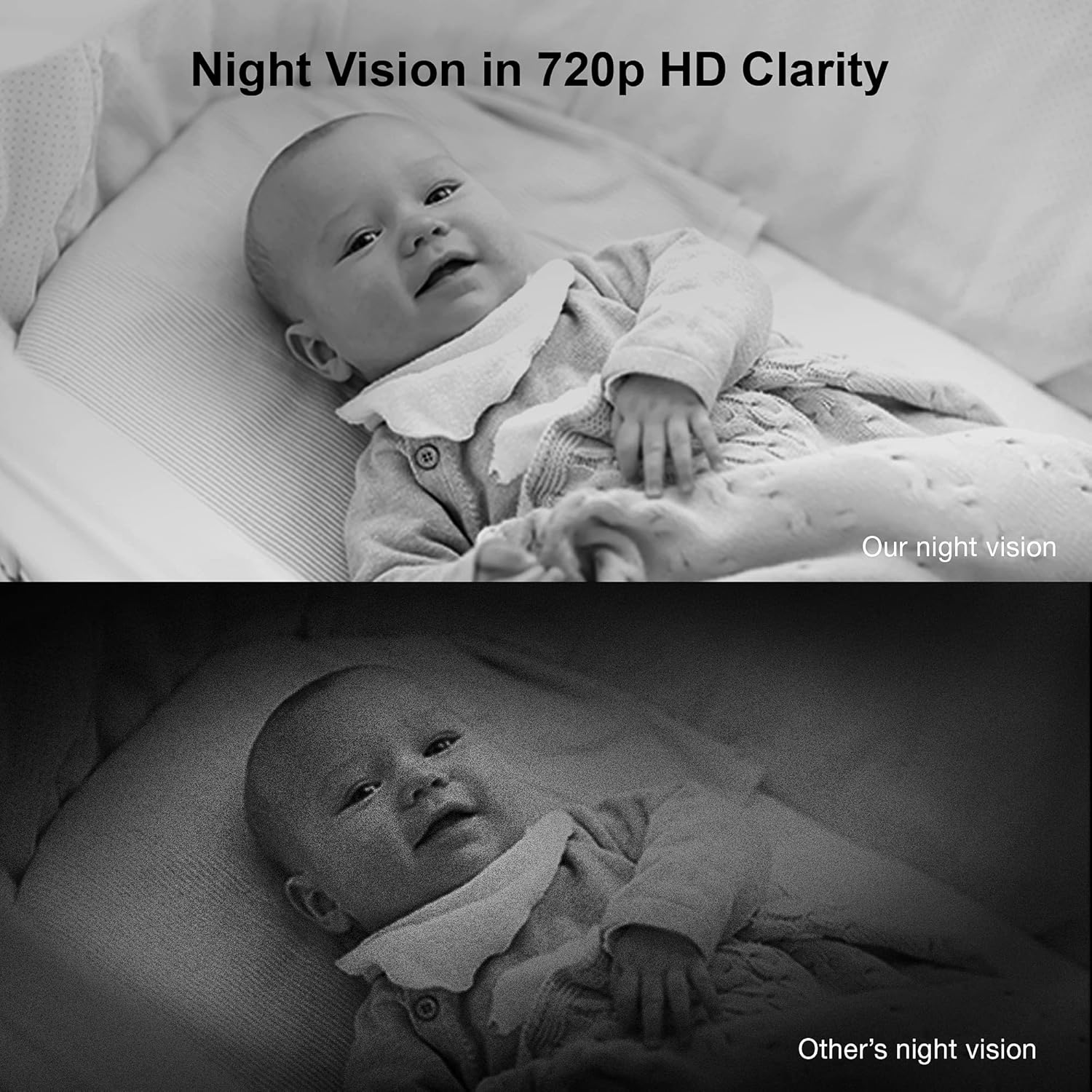 VTech VM818HD Baby Monitor, 5" 720p Screen, Night Light, 110-degree Wide-Angle True-Color DayVision, HD No Glare NightVision, 1000ft Range, 2-Way Talk, Secure Transmission No WiFi