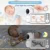 81GgS6knxSL._AC_SL1500_.jpg Baby Monitor with Camera and Audio, 4.3'' Video Baby Monitor with 1000ft Long Range and 30-Hour Battery, Baby Monitor No WiFi, Remote Pan-Tilt-Zoom, Night Vision, ECO Mode, 2-Way Talk