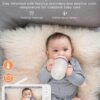 81JjIu64S0L._AC_SL1500_.jpg ARENTI Video Baby Monitor with Camera and Audio, 5-inch Smart Baby Camera Monitor with Free Phone App, 1080P, VOX, PTZ, One-Touch Call, Temp Sensor, Lullaby, Night Vision, Auto Tracking, 2-Way Talk