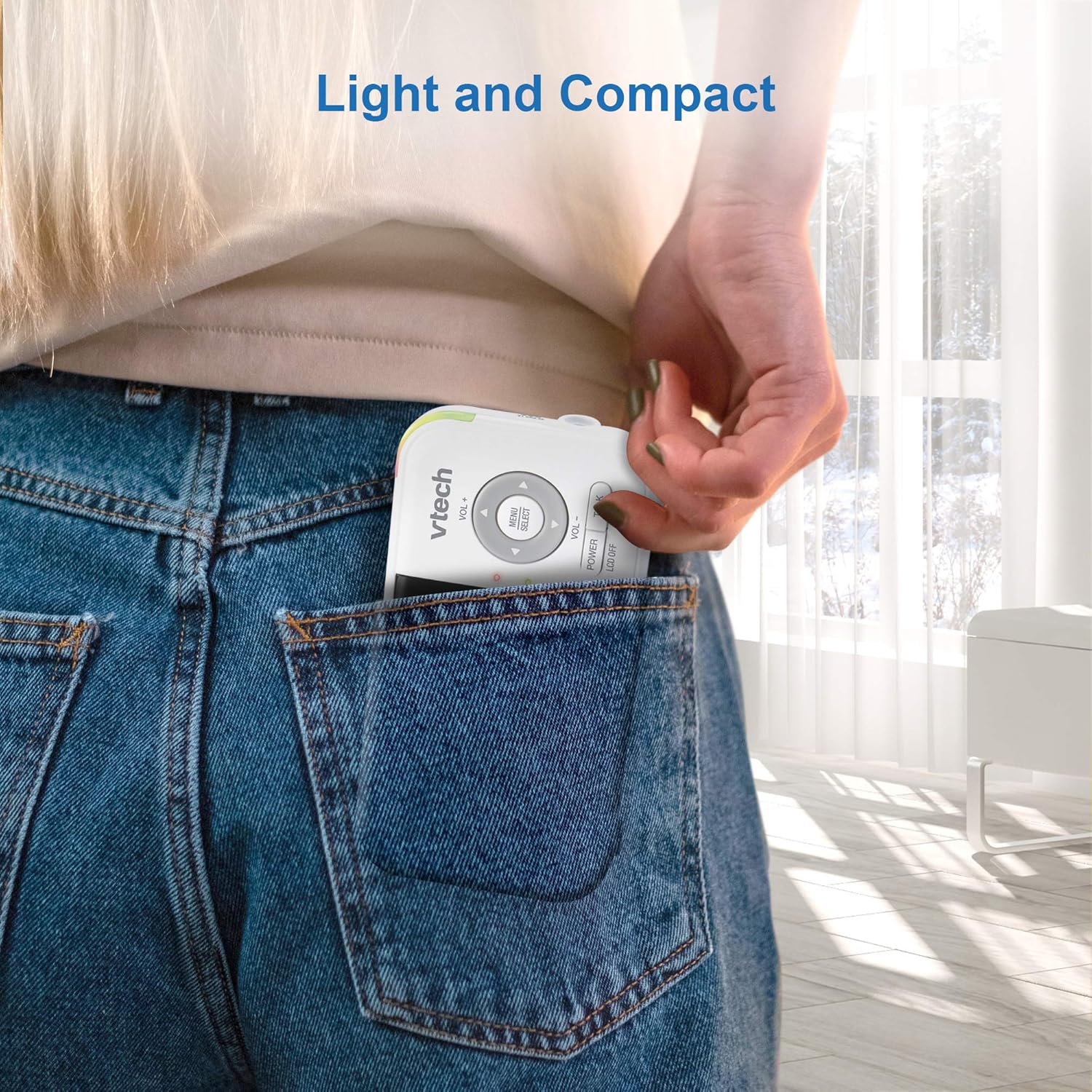 91KKaAKASXL._SL1500_.jpg VTech VM923 Baby Monitor, 2.8” Screen, Pan-Tilt-Zoom, 1000ft Long Range, Night Vision, 2-Way Audio, Temperature Sensor, Lullabies, Secure Transmission No WiFi